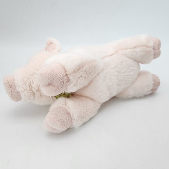 Miyoni Aurora Pig Plush 9" Light Pink Curly Tail Beanie Stuffed Animal Toy 2021 - Picture 5 of 9